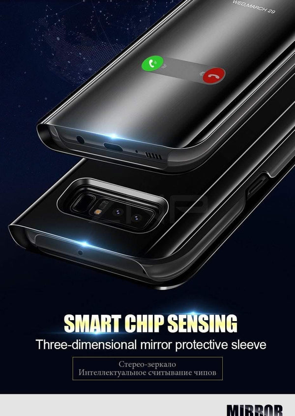 Planet Gates Black / For S7 ZNP Smart Mirror Flip Phone Case For Samsung Galaxy S9 S8 S7 S6 Edge Plus A3 A5 A7 J3 J5 J7 2017 Stand Cover For Note 8 A8 Cases