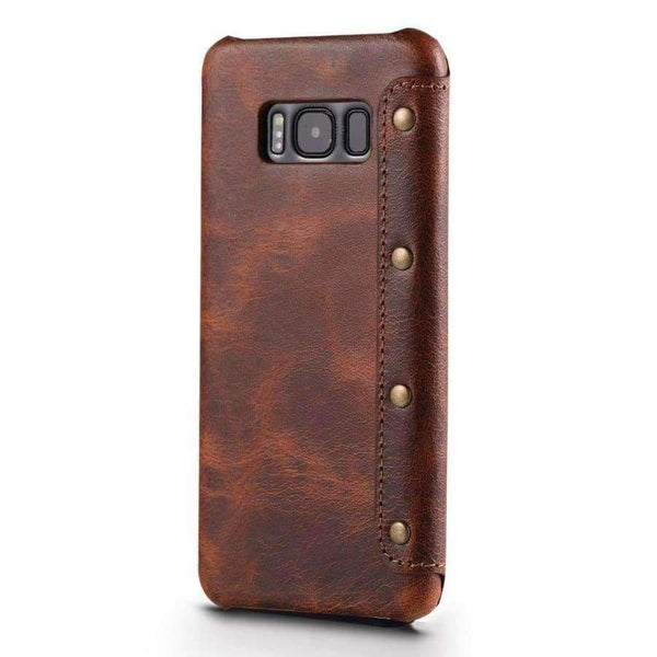Planet Gates black / For S8 Genuine leather case For samsung galaxy s8 plus flip cover s8+ phone bag new design