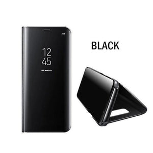 Planet Gates Black / For Samsung A7 2018 Smart Mirror Flip Phone Case For Samsung Galaxy S9 S8 S7 S6 Edge Plus View Cover For Note 9 8 J5 J7 A5 A6 A7 A8 2017 2018 Case