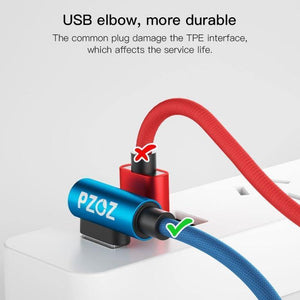 Planet Gates Black For Type C / 1m PZOZ 90 Degree USB Type C Cable Fast charging Data Type-C Phone Charger Cable For Samsung Galaxy Note 8 9 S9 Huawei Mate 20 Pro