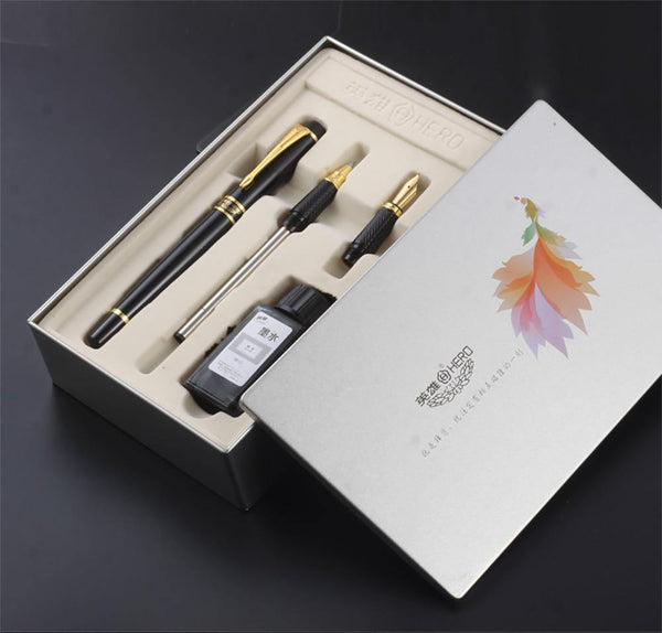 Planet Gates Black Fountain Pens Gift 0.5 0.8 mm Original Authentic Writing Ink High Quality Luxury Iraurita Smoothly Pens
