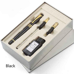 Planet Gates Black Fountain Pens Gift 0.5 0.8 mm Original Authentic Writing Ink High Quality Luxury Iraurita Smoothly Pens