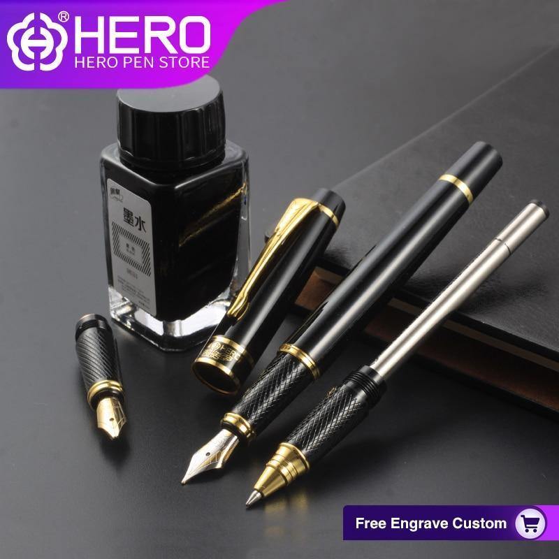 Planet Gates Black Fountain Pens Gift 0.5 0.8 mm Original Authentic Writing Ink High Quality Luxury Iraurita Smoothly Pens