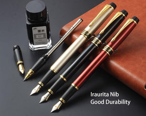 Planet Gates Black Fountain Pens Gift 0.5 0.8 mm Original Authentic Writing Ink High Quality Luxury Iraurita Smoothly Pens