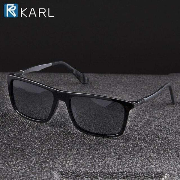 Planet Gates Black Frame Polarized Sunglasses Men Luxury Brand Aluminum Sun Glasses Square Driving Sunglass Black Male Fishing Eyewear Women