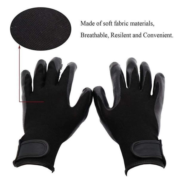 Planet Gates Black / free size One Pair Pet Dog Grooming Gloves For Cats Dogs Horse Pet Hair Remover Gentle De-Shedding Brush Five Finger Design Long Short Fur