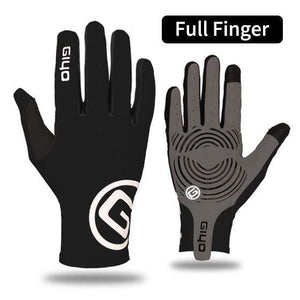 Planet Gates Black Full Finger / XL Anti Slip Gel Pad Bicycle Gloves Gel Pad Short Half Finger Cycling Gloves Breathable Outdoor Sports Men MTB Bikes Gloves