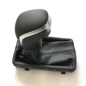 Planet Gates Black Gear Shift Knob with Leather Boot Gaiter LHD AT Auto Trans ONLY For Audi NEW A7 A6 PA STYLE C7 2016 2017 2018