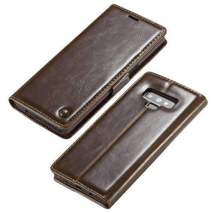 Planet Gates Black / Genuine Leather Genuine Leather Flip Cover For Samsung Galaxy Note 9 Leather  Wallet Brand Phone Case For Galaxy Note 9 capa Retro