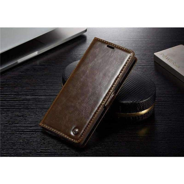 Planet Gates Black / Genuine Leather Genuine Leather Flip Cover For Samsung Galaxy Note 9 Leather  Wallet Brand Phone Case For Galaxy Note 9 capa Retro