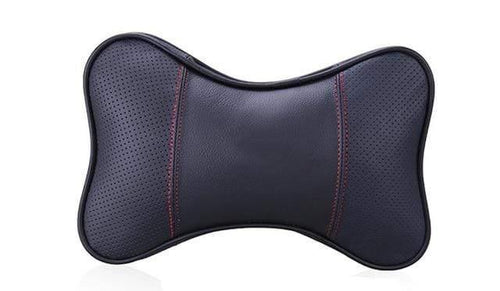Planet Gates Black Genuine leather Head pillow Neck pillow Car styling for Volvo XC60 S60 V60 V40 XC90 S80 auto interior accessories