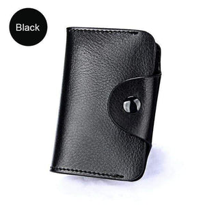 Planet Gates black Genuine Leather Men Wallet ID Credit Card Holder Wallets Male Small Coin Purse Women Money Bag Vallet Mini Walet