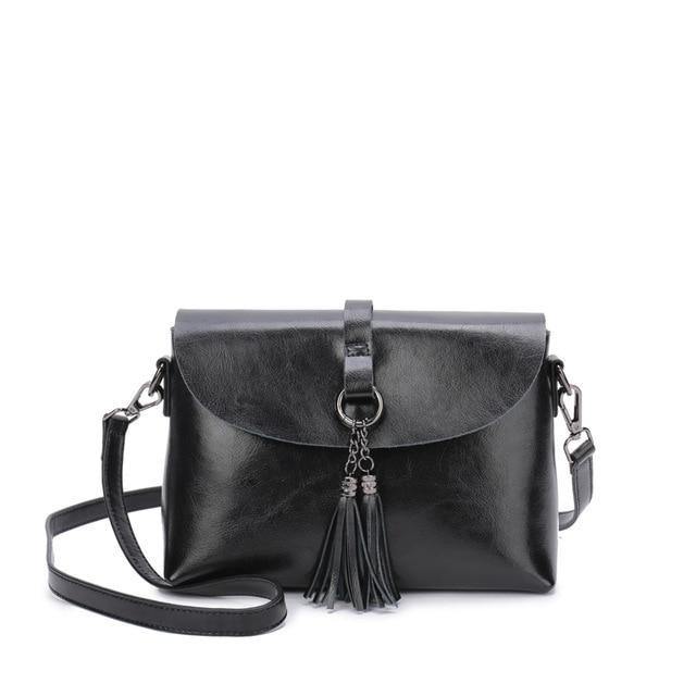 Planet Gates Genuine Leather Women Crossbody Bag Fashion Tassel Messenger Bag Simple Design Small Female Shoulder Bag Women Purse