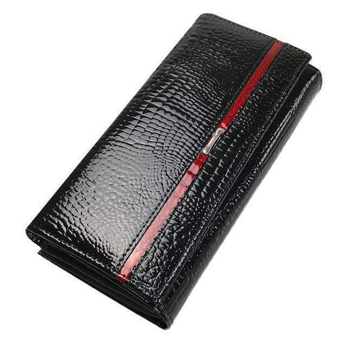 Planet Gates Black Genuine Leather Women Wallet Multifunction Womens Clutch Wallets Brand Purses Femme Billetera Card Holder Phone Bag