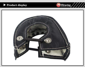 Planet Gates Black Glass Fiber T3 Turbo Heat Shield Turbocharger Blanket Cover For T2 T25 T28 GT28 GT30 GT35 For Most T3 Turbine Housing