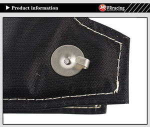 Planet Gates Black Glass Fiber T3 Turbo Heat Shield Turbocharger Blanket Cover For T2 T25 T28 GT28 GT30 GT35 For Most T3 Turbine Housing