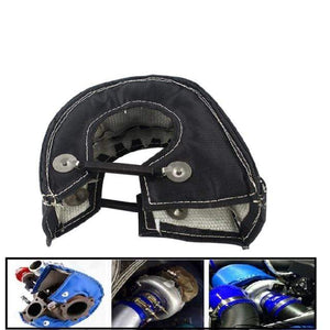 Planet Gates Black Glass Fiber T3 Turbo Heat Shield Turbocharger Blanket Cover For T2 T25 T28 GT28 GT30 GT35 For Most T3 Turbine Housing