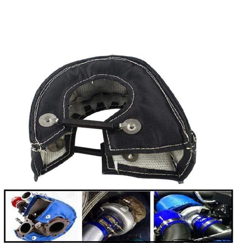 Planet Gates Black Glass Fiber T3 Turbo Heat Shield Turbocharger Blanket Cover For T2 T25 T28 GT28 GT30 GT35 For Most T3 Turbine Housing