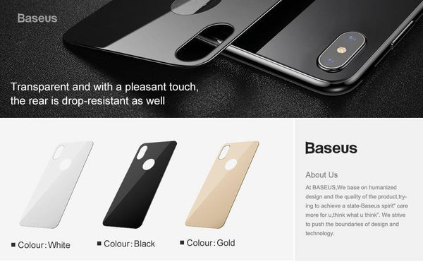 Planet Gates Black Glass / For iPhone Xs 5.8 Baseus 0.3mm Protective Glass For iPhone Xs Xs Max XR Back Film Tempered Glass Ultra Thin 9H Scratch Proof Back Glass Film Cover