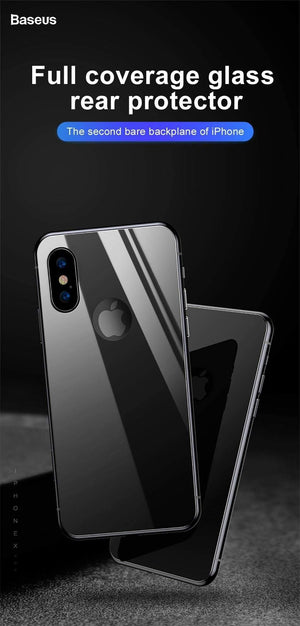 Planet Gates Black Glass / For iPhone Xs 5.8 Baseus 0.3mm Protective Glass For iPhone Xs Xs Max XR Back Film Tempered Glass Ultra Thin 9H Scratch Proof Back Glass Film Cover
