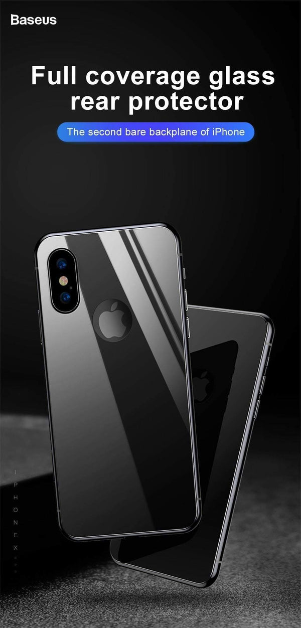 Planet Gates Black Glass / For iPhone Xs 5.8 Baseus 0.3mm Protective Glass For iPhone Xs Xs Max XR Back Film Tempered Glass Ultra Thin 9H Scratch Proof Back Glass Film Cover