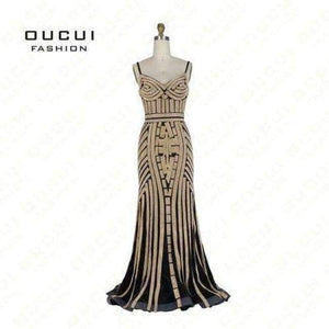 Planet Gates Black  Gold / 2 Crystal Royal Blue Color Party Occasion Formal Long Evening Dress OL102829