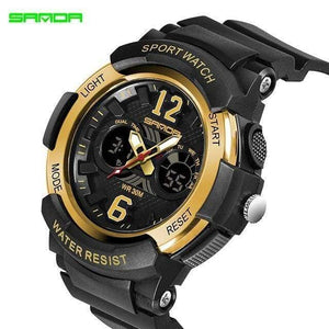 Planet Gates black gold Fashion Casual Children Watches 30M Waterproof Quartz Wristwatches Sports Kids Clock boys Hours girls Students Watch