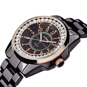 Planet Gates Black Gold Fashion Watch Woman Ladies Gold Diamond relogio feminino Dress Clock female relojes mujer New