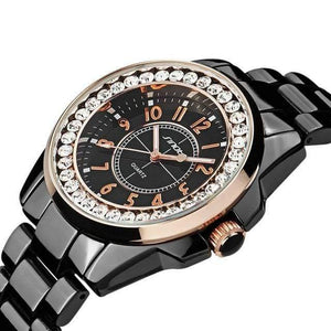 Planet Gates Black Gold Fashion Watch Woman Ladies Gold Diamond relogio feminino Dress Clock female relojes mujer New