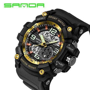 Planet Gates black gold Men's Watches Top Brand Luxury Military Quartz Watch Men Waterproof S Shock Wristwatches relogio masculino