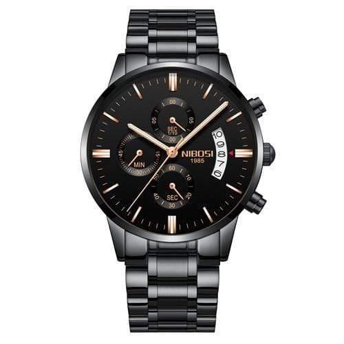 Planet Gates Black Gold Steel Men Watches Luxury Famous Top Brand Men's Fashion Casual Dress Watch Military Quartz Wristwatches Saat