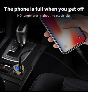 Planet Gates Black Gold USLION Mini Dual USB Car Charger for Phone 2 Port USB Fast Car-Charger for iPhone 7 XR XS MAX Car Phone Charger Adapter in Car