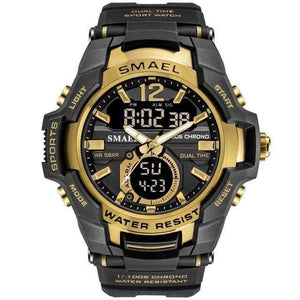 Planet Gates Black Golden / China Men Watches Fashion Sport Super Cool Quartz LED Digital Watch 50M Waterproof Wristwatch Men's Clock Relogio Masculino