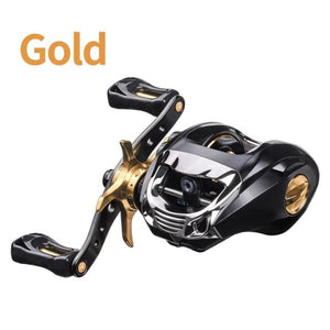 Planet Gates black golden / Left Hand / China Baitcasting Reel BT2000 8kg Drag SFS Double Brake System Saltwater Reel 6.3:1 High Speed Metal Spare Spool Fishing Reel