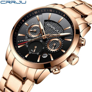 Planet Gates black golden Men Watch 30m Waterproof Mens Watches Top Brand Luxury Steel Watch Chronograph Male Clock Saat relojes hombre