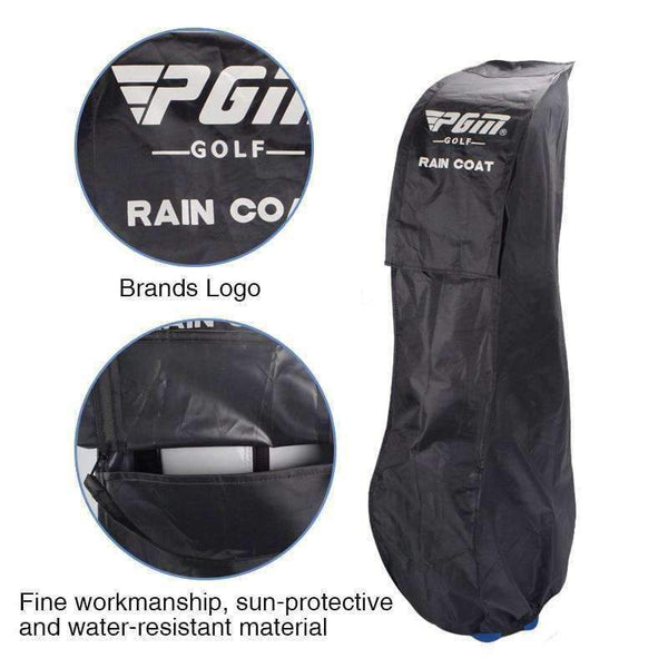 Planet Gates Černý kryt na golfový bag Nylonový vodotěsný kryt na golfový bag pro let Prachotěsný kryt na golfový bag s pláštěnkou pro úložný prostor