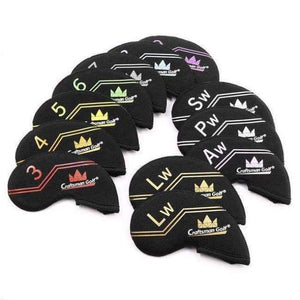 Planet Gates black Golf Iron Club Headcover 12PCS(3-9,SW,AW,PW,LW,LW) Ultra-Light Weight Neoprene colourful number black/dark blue
