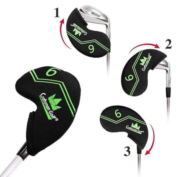 Planet Gates black Golf Iron Club Headcover 12PCS(3-9,SW,AW,PW,LW,LW) Ultra-Light Weight Neoprene colourful number black/dark blue