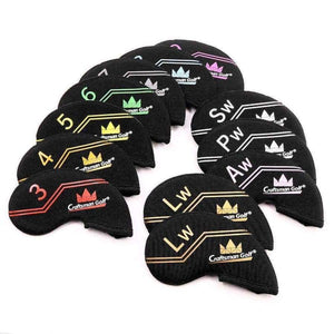 Planet Gates black Golf Iron Club Headcover 12PCS(3-9,SW,AW,PW,LW,LW) Ultra-Light Weight Neoprene colourful number black/dark blue