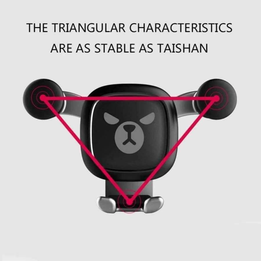 Planet Gates Black Gravity Auto-Clamping Air Vent Dashboard Car Phone Mount Holder Hands Free for iPhone X/8/8Plus/7/7Plus/6s/6P/5S