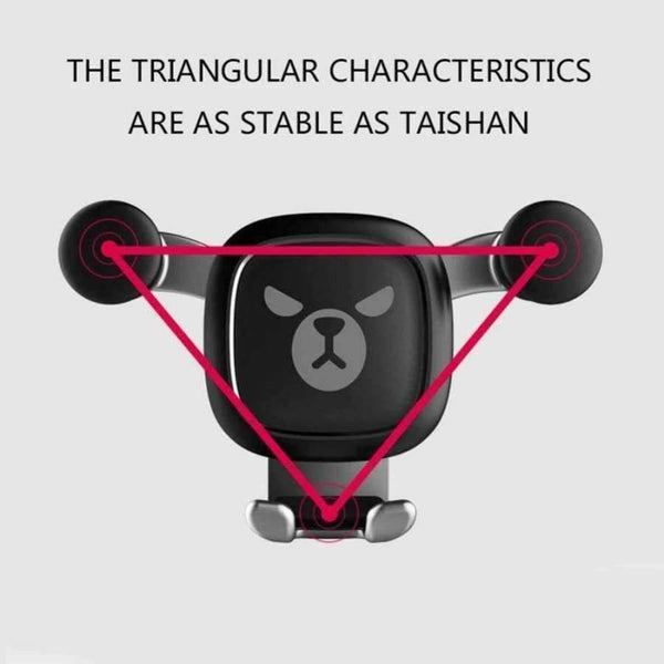 Planet Gates Black Gravity Auto-Clamping Air Vent Dashboard Car Phone Mount Holder Hands Free for iPhone X/8/8Plus/7/7Plus/6s/6P/5S