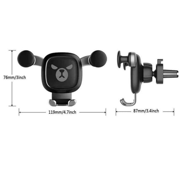 Planet Gates Black Gravity Auto-Clamping Air Vent Dashboard Car Phone Mount Holder Hands Free for iPhone X/8/8Plus/7/7Plus/6s/6P/5S