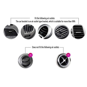 Gravity Auto-Clamping Air Vent Dashboard Car Phone Mount Holder Hands Free for iPhone X/8/8Plus/7/7Plus/6s/6P/5S - Planet Gates