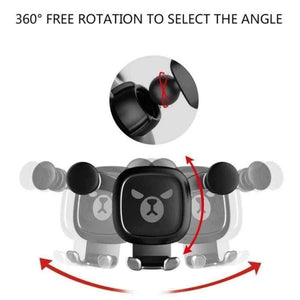 Planet Gates Black Gravity Auto-Clamping Air Vent Dashboard Car Phone Mount Holder Hands Free for iPhone X/8/8Plus/7/7Plus/6s/6P/5S