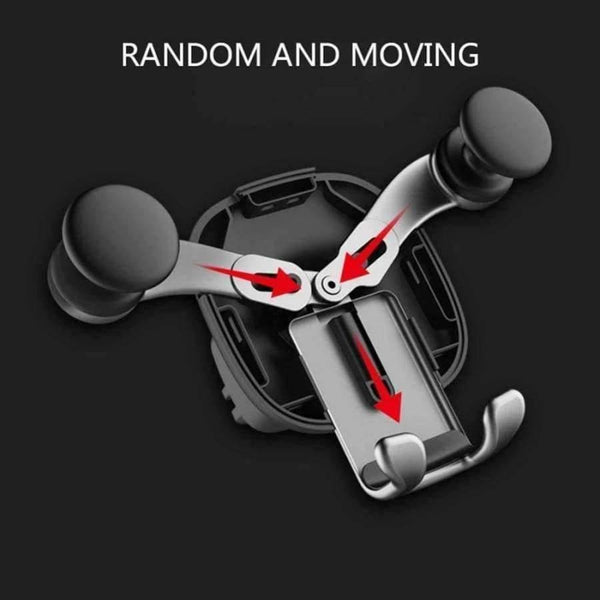 Planet Gates Black Gravity Auto-Clamping Air Vent Dashboard Car Phone Mount Holder Hands Free for iPhone X/8/8Plus/7/7Plus/6s/6P/5S