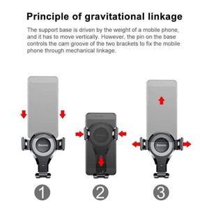 Planet Gates Black Gravity Car Holder Dashboard Sucker Car Phone Holder Stand Suction Mobile Phone Holder in car For iPhone X 8 7 Samsung S9