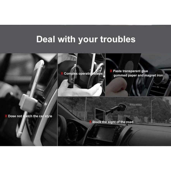 Planet Gates Black Gravity Car Holder Dashboard Sucker Car Phone Holder Stand Suction Mobile Phone Holder in car For iPhone X 8 7 Samsung S9