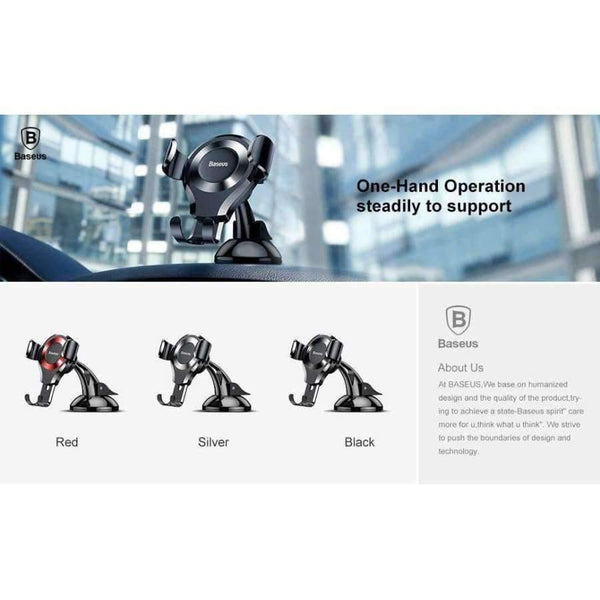 Planet Gates Black Gravity Car Holder Dashboard Sucker Car Phone Holder Stand Suction Mobile Phone Holder in car For iPhone X 8 7 Samsung S9