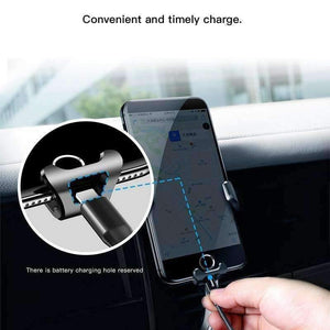 Planet Gates Black Gravity Car Holder For iPhone Samsung Cell Mobile Phone Holder 360 Degree GPS Air Vent Mount Clip Car Phone Holder Stand
