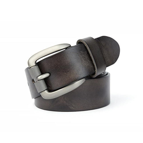 Fashion Men's Belt Top Natural Genuine Leather Sturdy Buckle Men Vintage Belt Suitable For Jeans Casual Pants Cummerbund